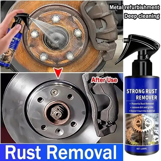 Automotive Rust Remover Spray, Car Wheel Paint Brake Dust Fast Cleaner 100ML US
