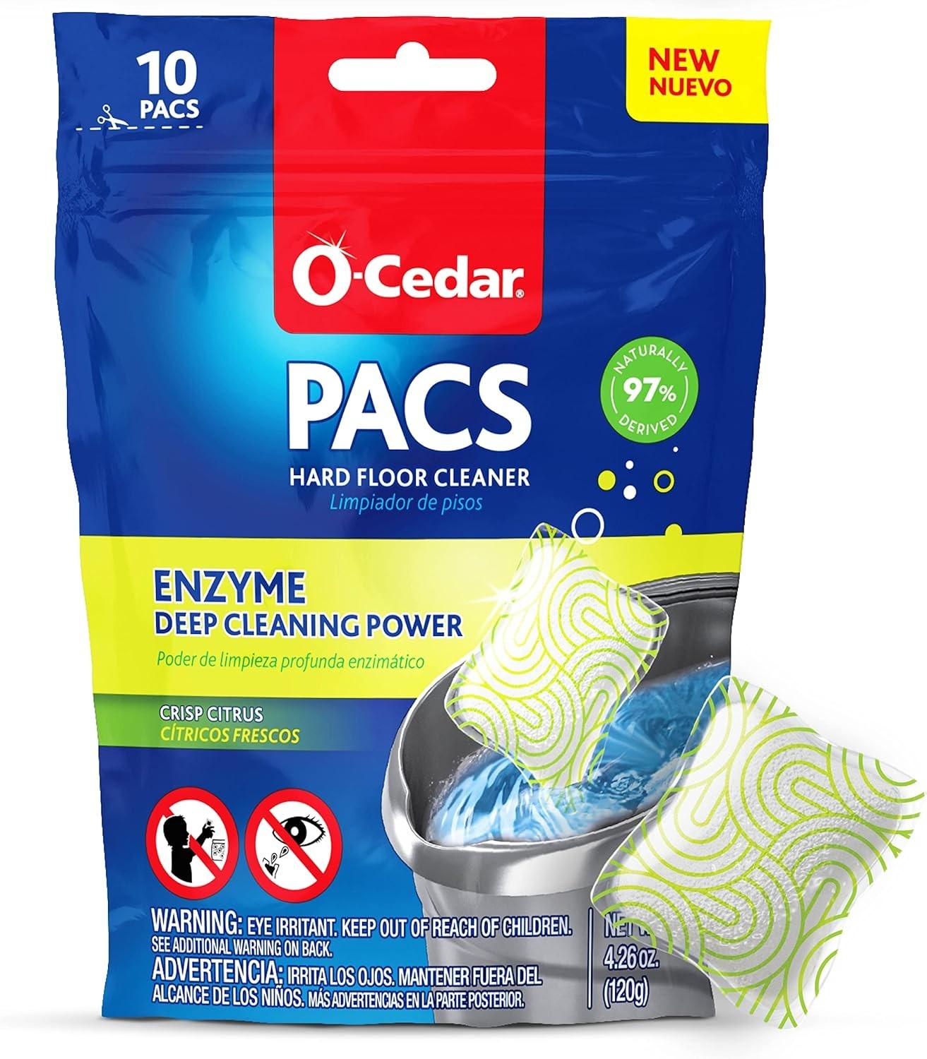 O-Cedar O-Cedar Floor Cleaning Pacs Citrus Scent 10ct (2-Pack)