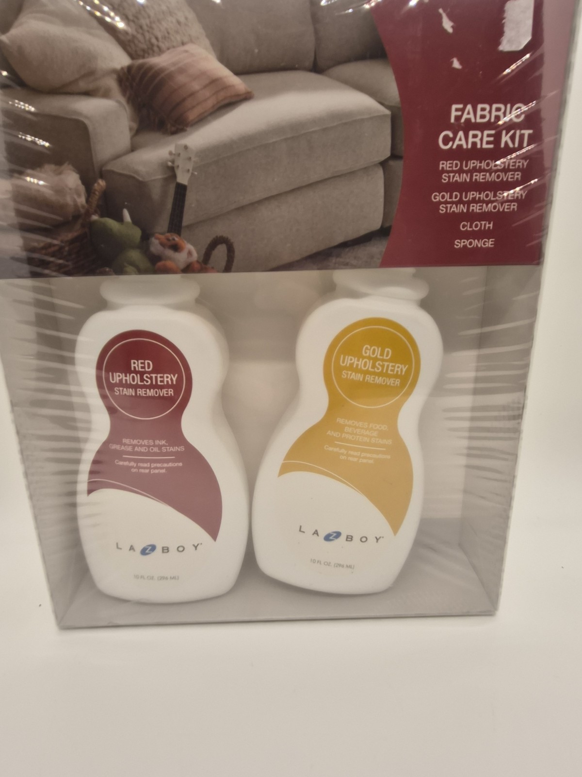 Pack Of Two Lazy Boy Fabric Care Kit Gold And Red Upholstery