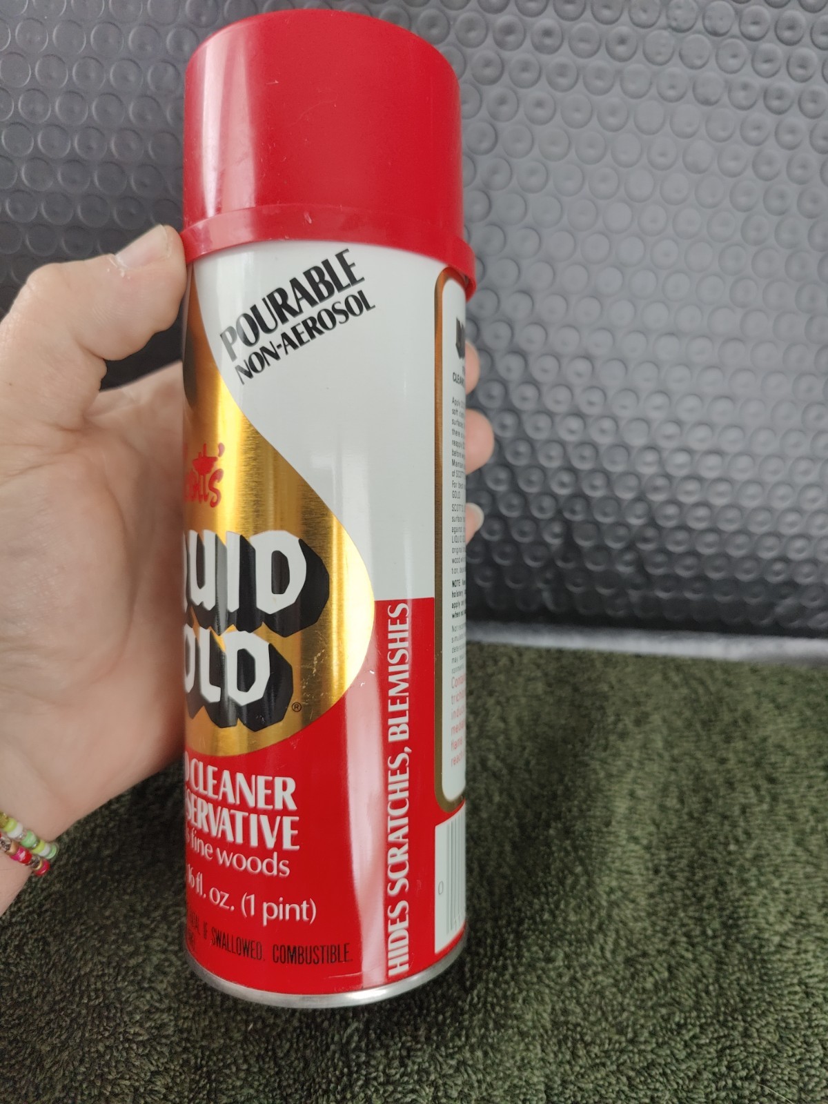 New Vintage Scott’s Liquid Gold Wood Cleaner Pourable Top Non Aerosol 16oz @