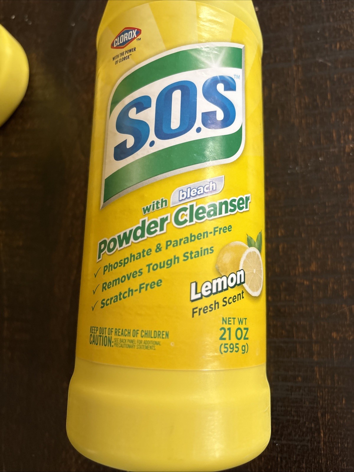 4X SOS Cleanser Powder With Power of Clorox Bleach Lemon Fresh Scent NEW 21oz Ea