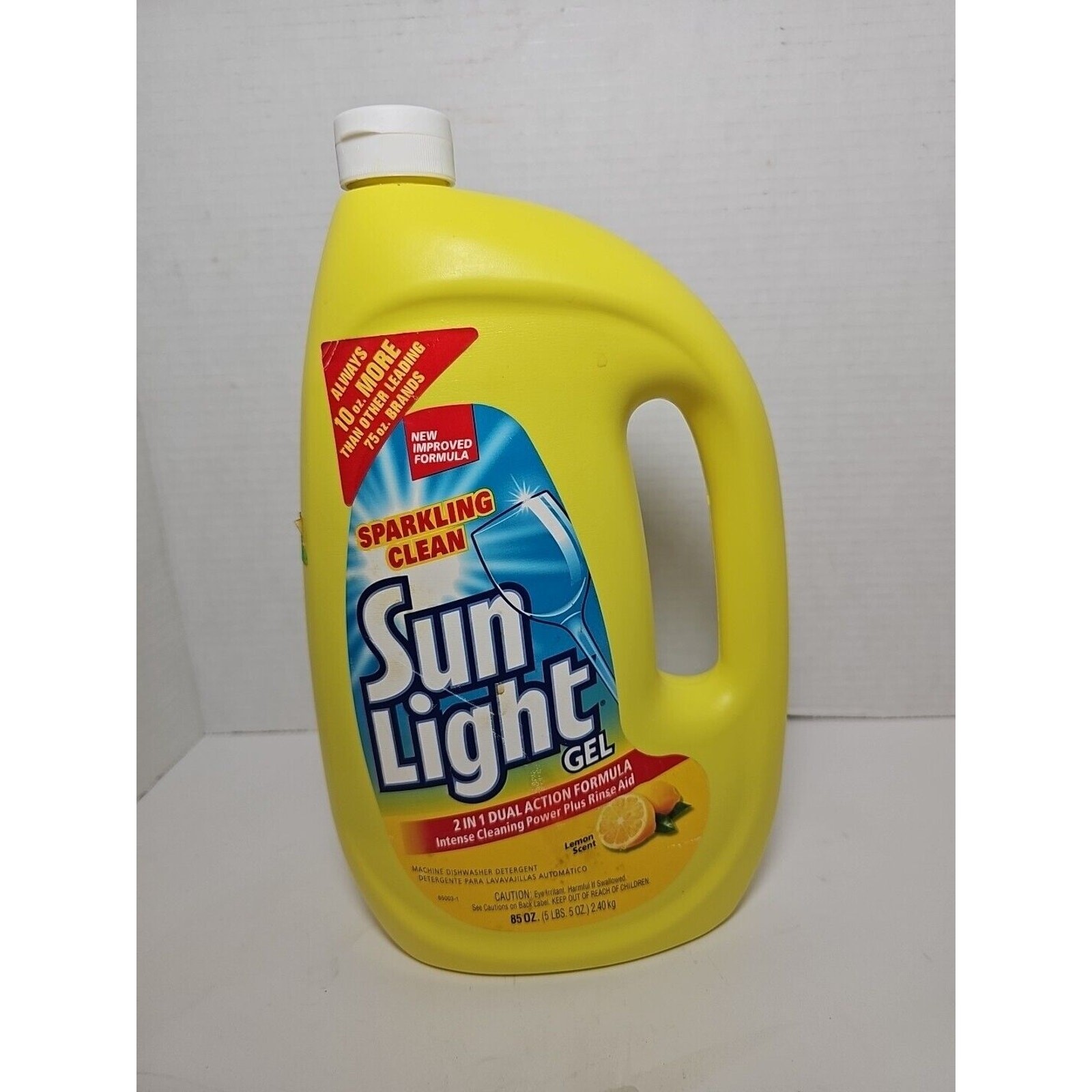 Sun Light Gel Lemon Machine Dishwasher Detergent 2 In 1 Vintage 90s PROP 90%Full