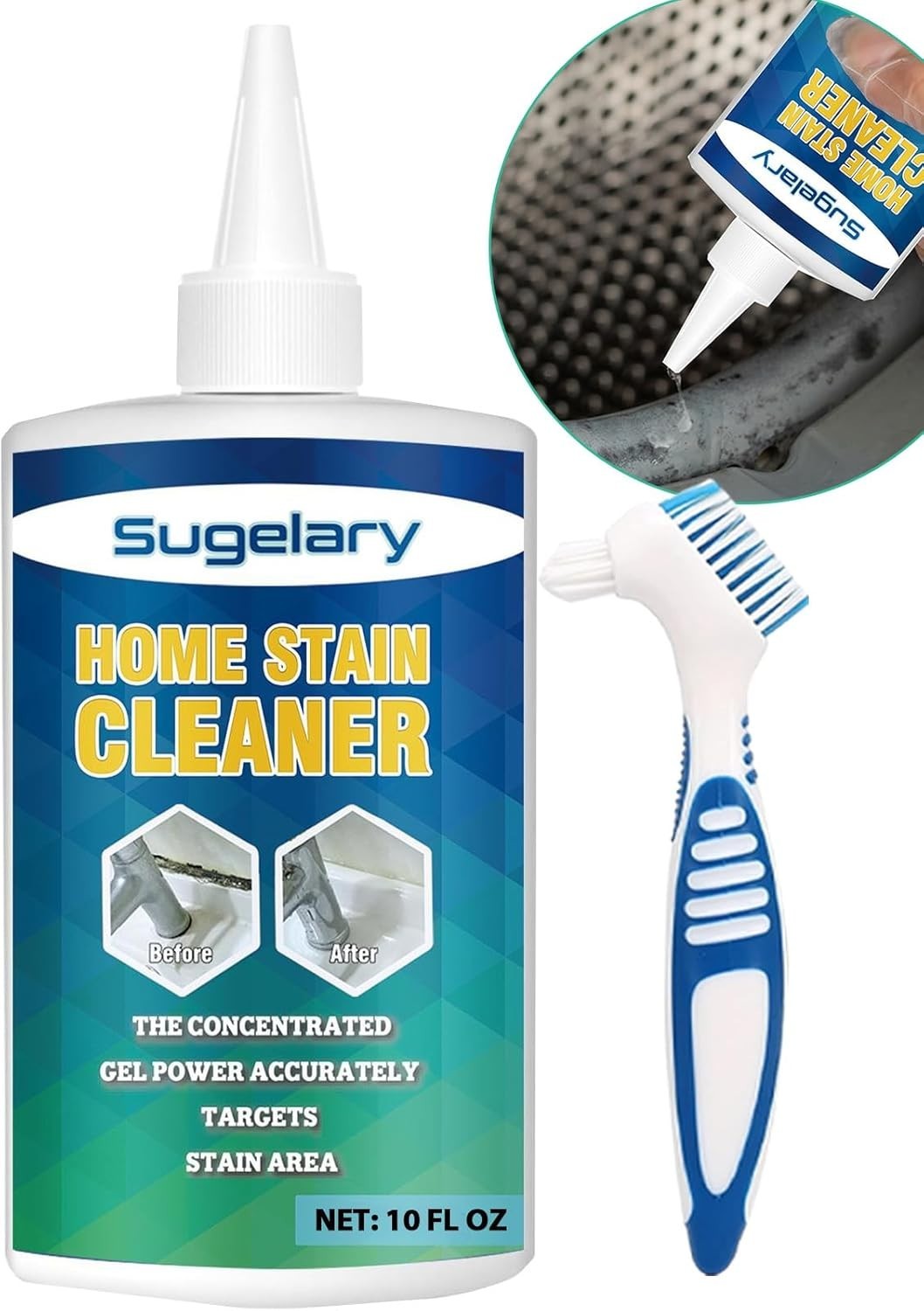 10 Fl Oz Mold Stain Cleaner Gel for Home Use – Multi-Surface Solution