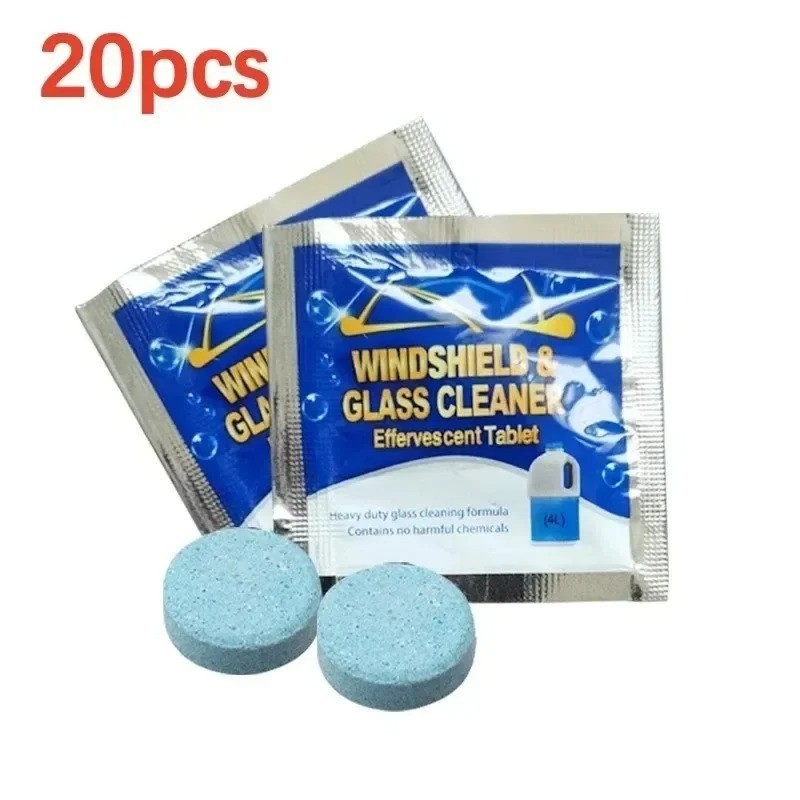 Car Windshield Washer Tablets 40Pcs Car Glass Wiper Fluid Concentrated Clean Tab