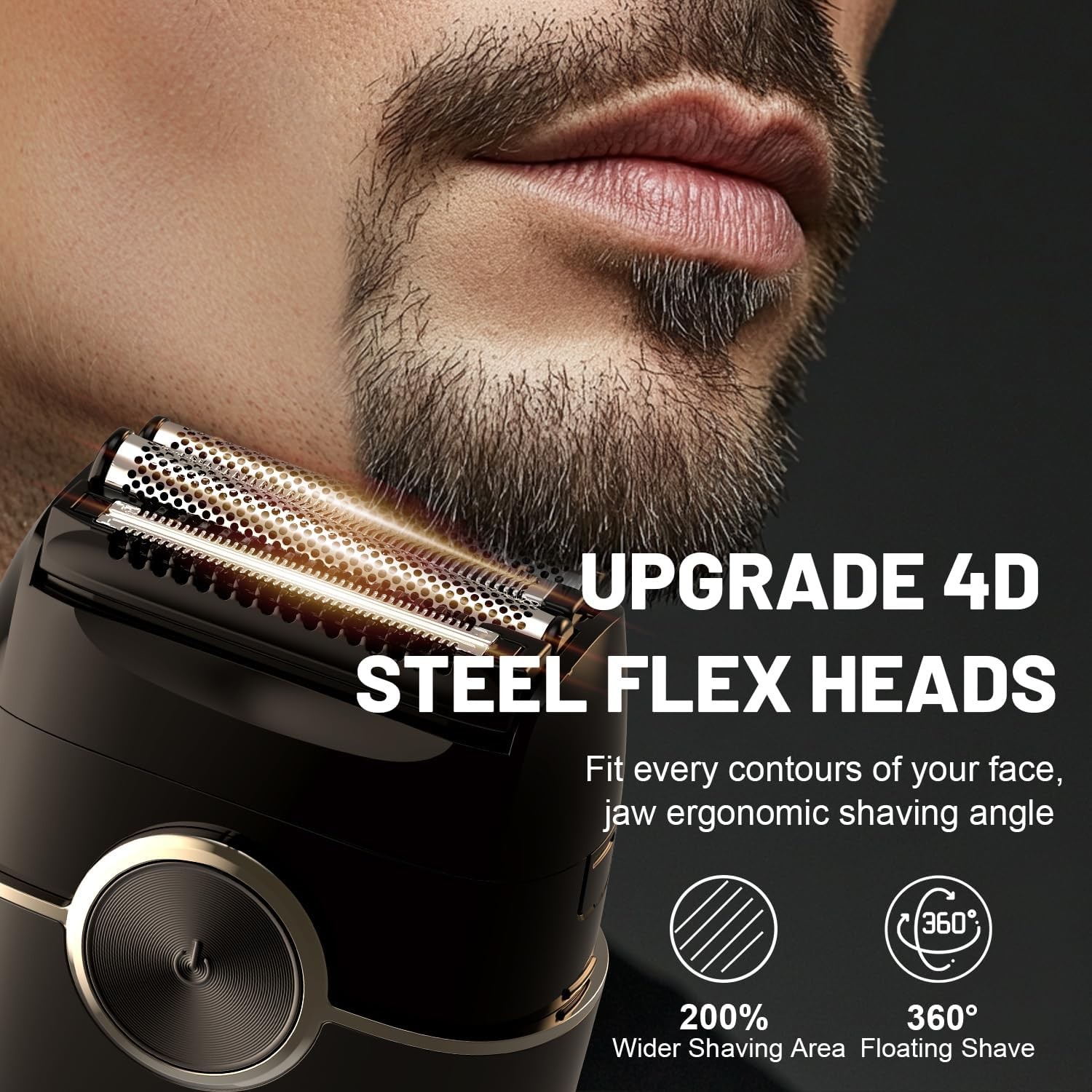 Rechargeable Electric Razor for Men: Mini Foil Shavers for Men with 4 Floating