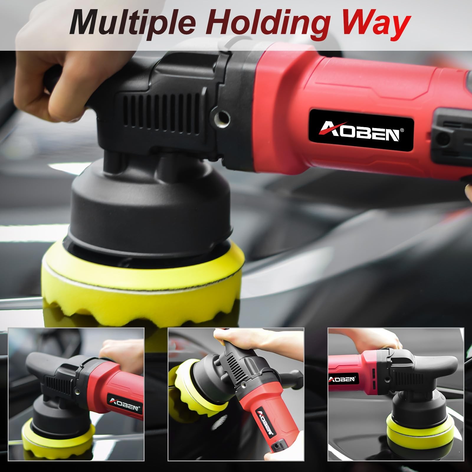 AOBEN Buffer Polisher,5 inch Dual Action Polisher,Long Orbit 16mm Random Buff…