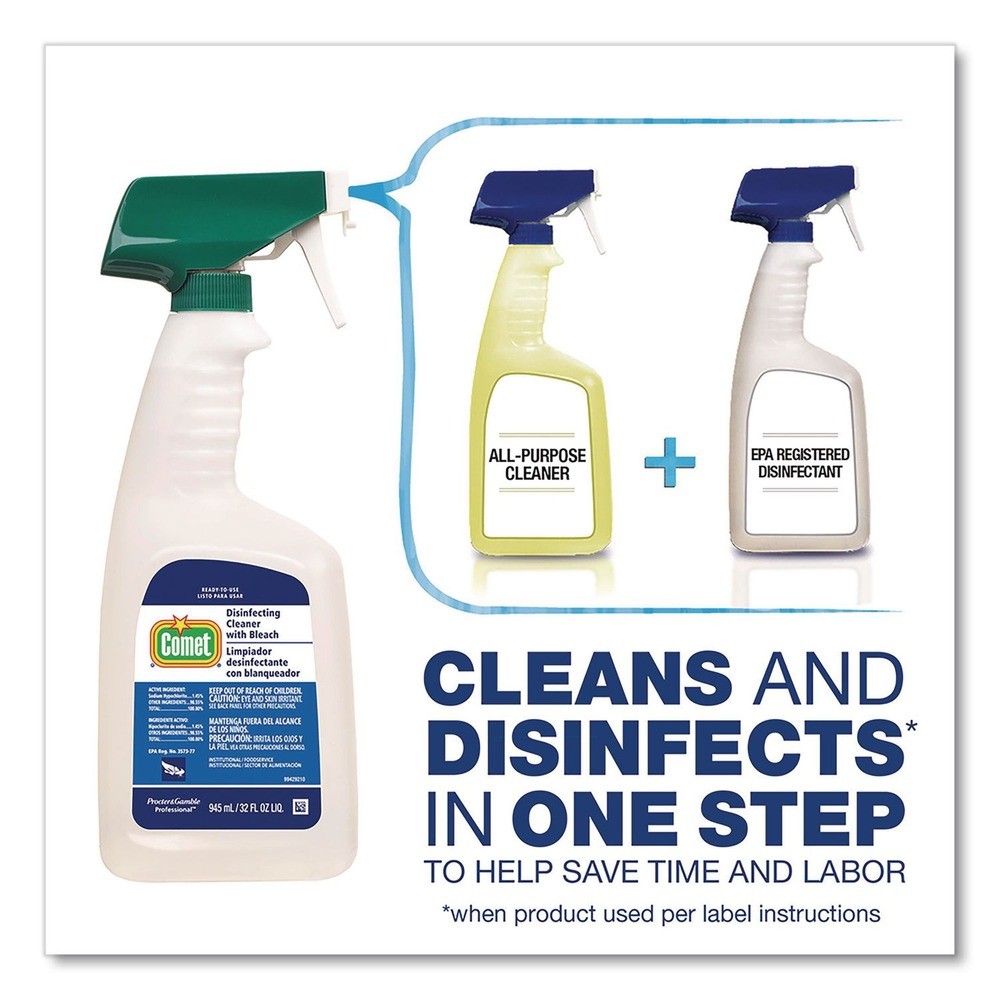 Comet 32 oz. Spray Bottle Cleaner w/ Bleach (8/Carton)