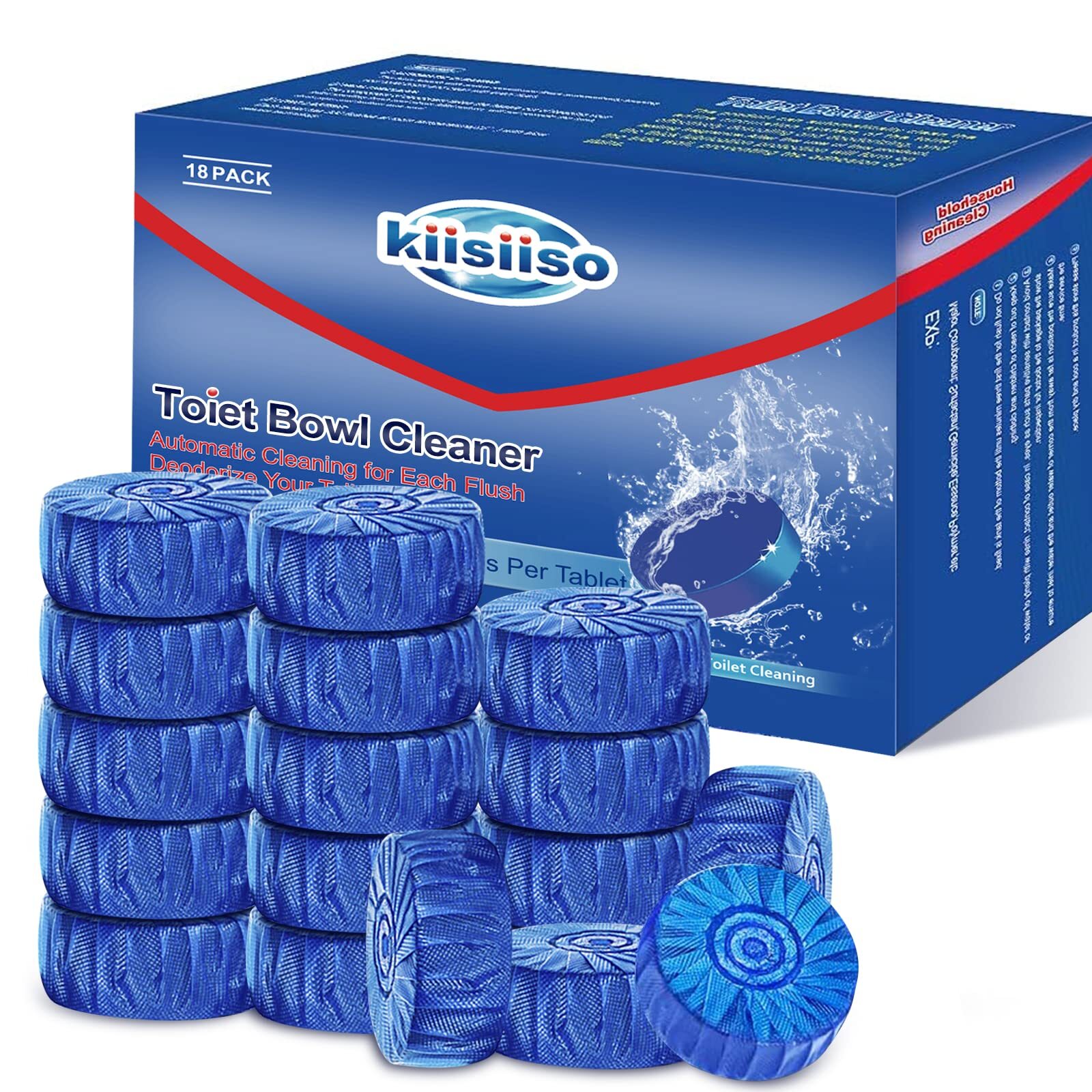Automatic Toilet Bowl Cleaners Tablets18 Pack Multipurpose Commercial Household