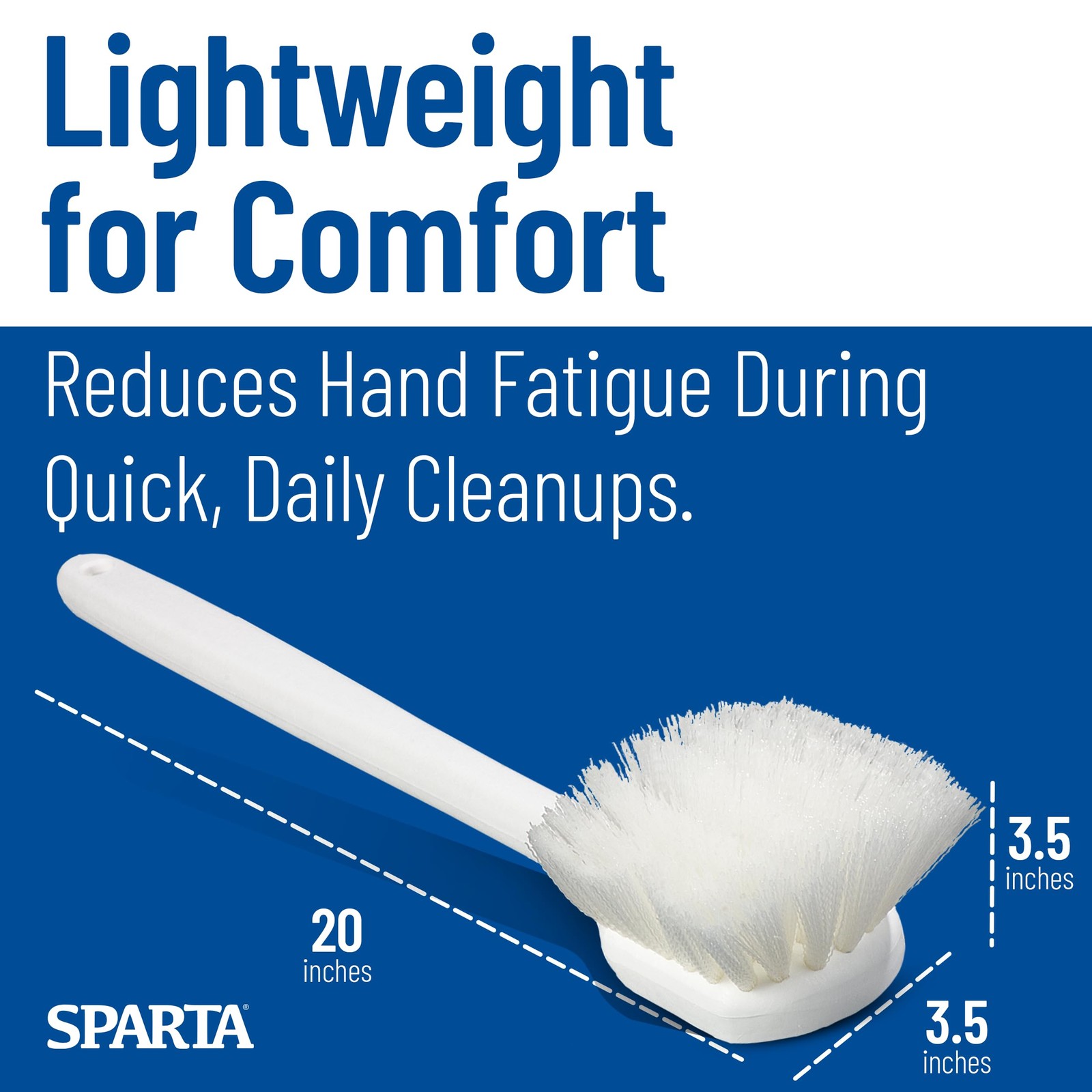 SPARTA Flo-Pac Utility Scrub Brush Dish Brush, Kitchen Brush with Plastic Han…