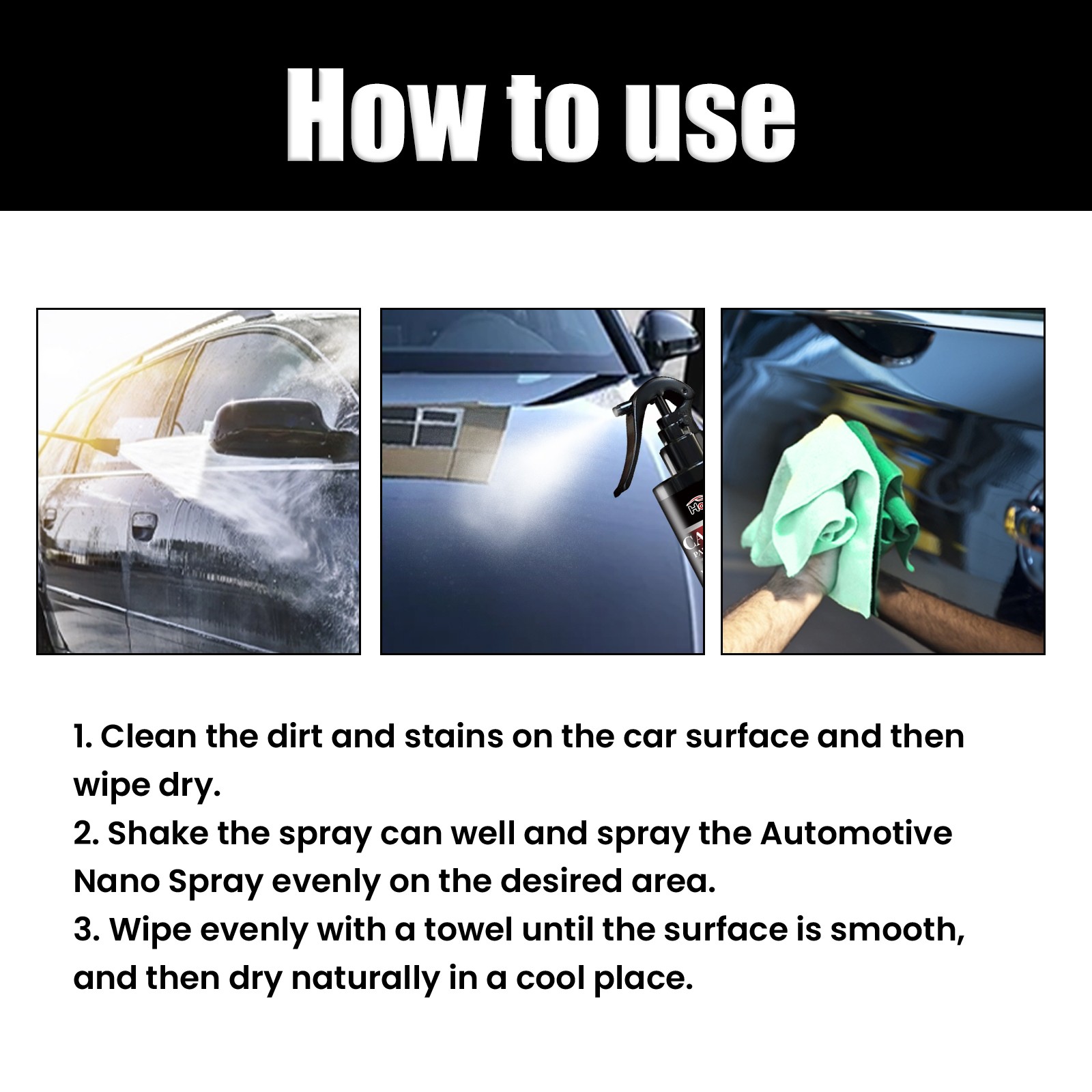 Car Nano Spray Paint Protection Polish Shine Coating Detailer Universal Use
