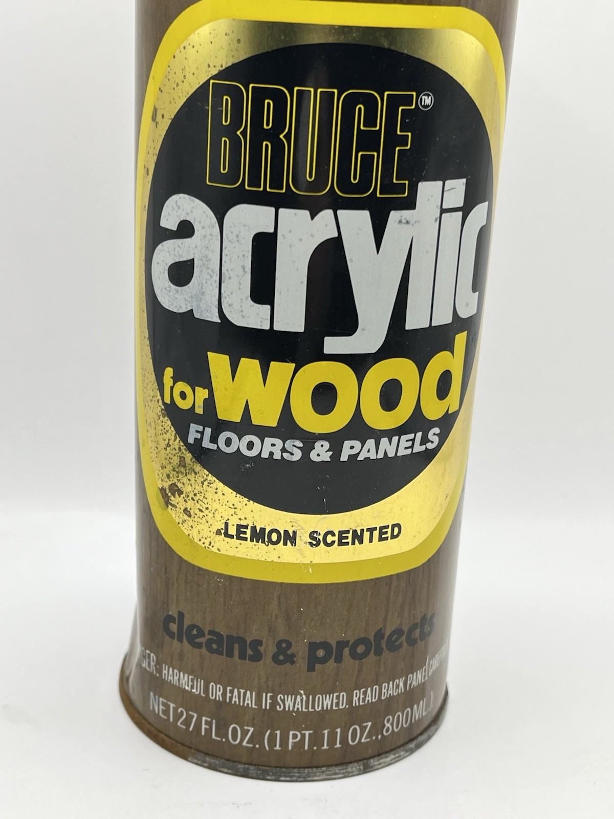 Bruce Acrylic Cleans Wood Floors & Panels Lemon 27oz Can HALF FULL Discontinued