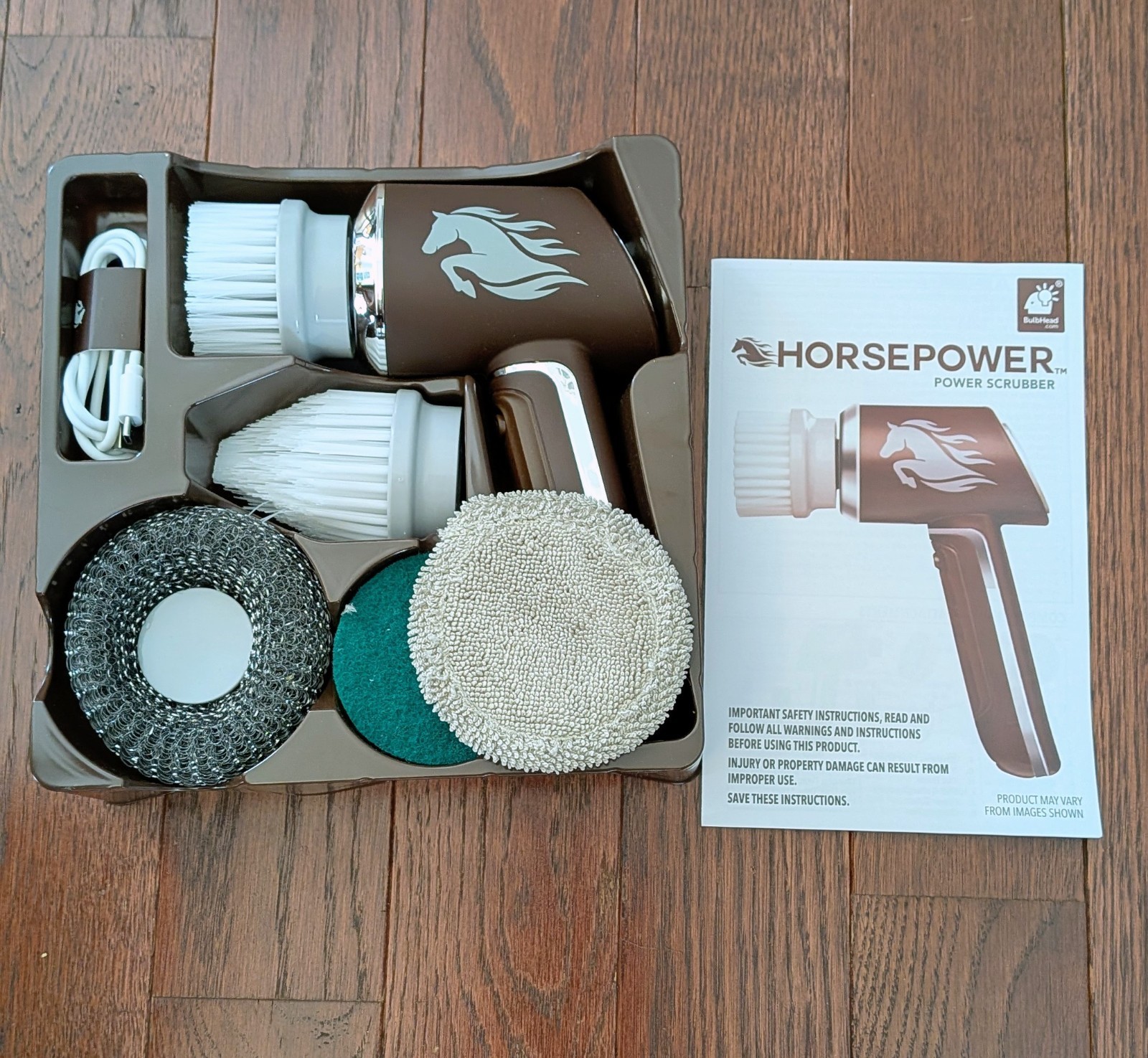 Horsepower Waterproof Power Scrubber Cordless & Rechargeable R1-2424 NIB
