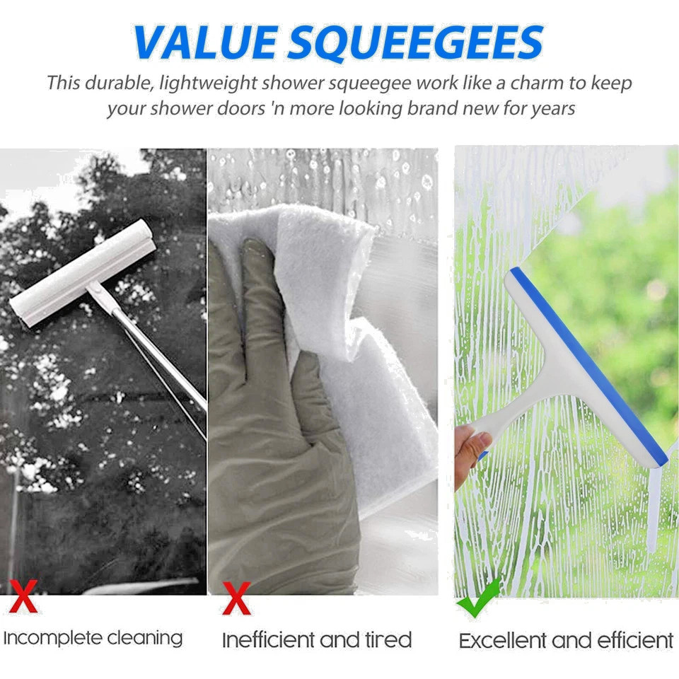 Window Mirror Car Windshield Squeegee Shower Glass Wiper Kitchen House Clean US