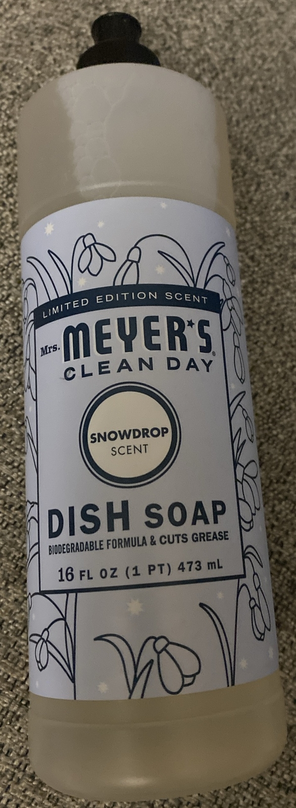 Mrs. Meyer’s Clean Day 16 fl oz. Snowdrop Scent Liquid Dish Soap New