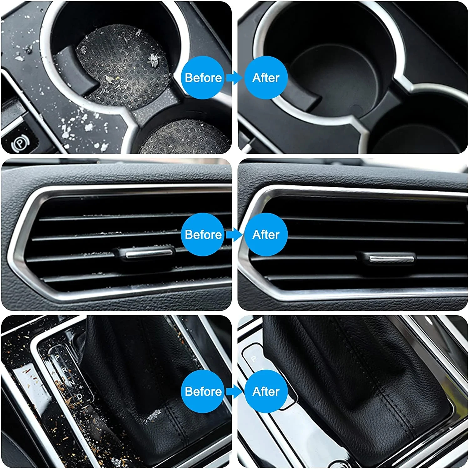 Car Cleaning Gels, 4-Pack Universal Auto Detailing Tools Car Interior Cleaner Pu