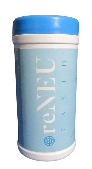reNeu Earth Alcohol Single Daily Use 72 Wet Wipes 15.5 oz 75% Alcohol 14 x 17cm