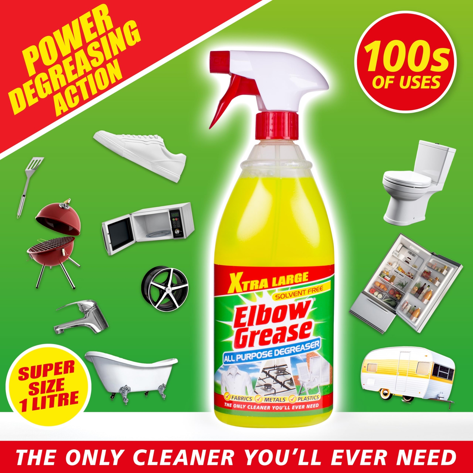 Elbow Grease All Purpose Degreaser 1L Heavy Duty Cleaner Fresh Lemon Scent