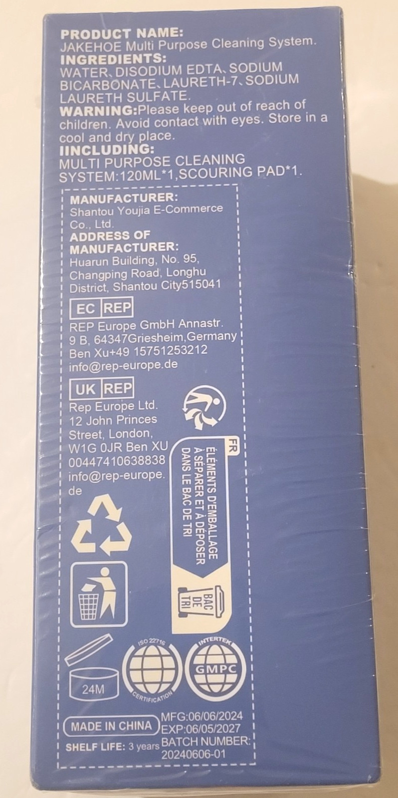 JAKEHOE Multi Purpose Cleaning System 4 Fl Oz – NEW – LOT of 2