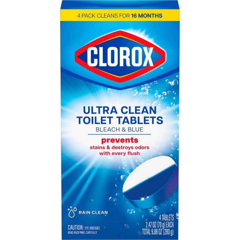 Clorox Rain Clean Scent Ultra Clean Toilet Tablets – 9.88oz/4ct: Paraben-Free