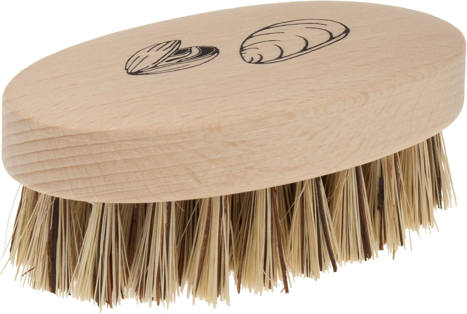 Mussel Brush with Beechwood Handle, 3-3/4-Inches, Set of 2 – Brush for Scrubbing