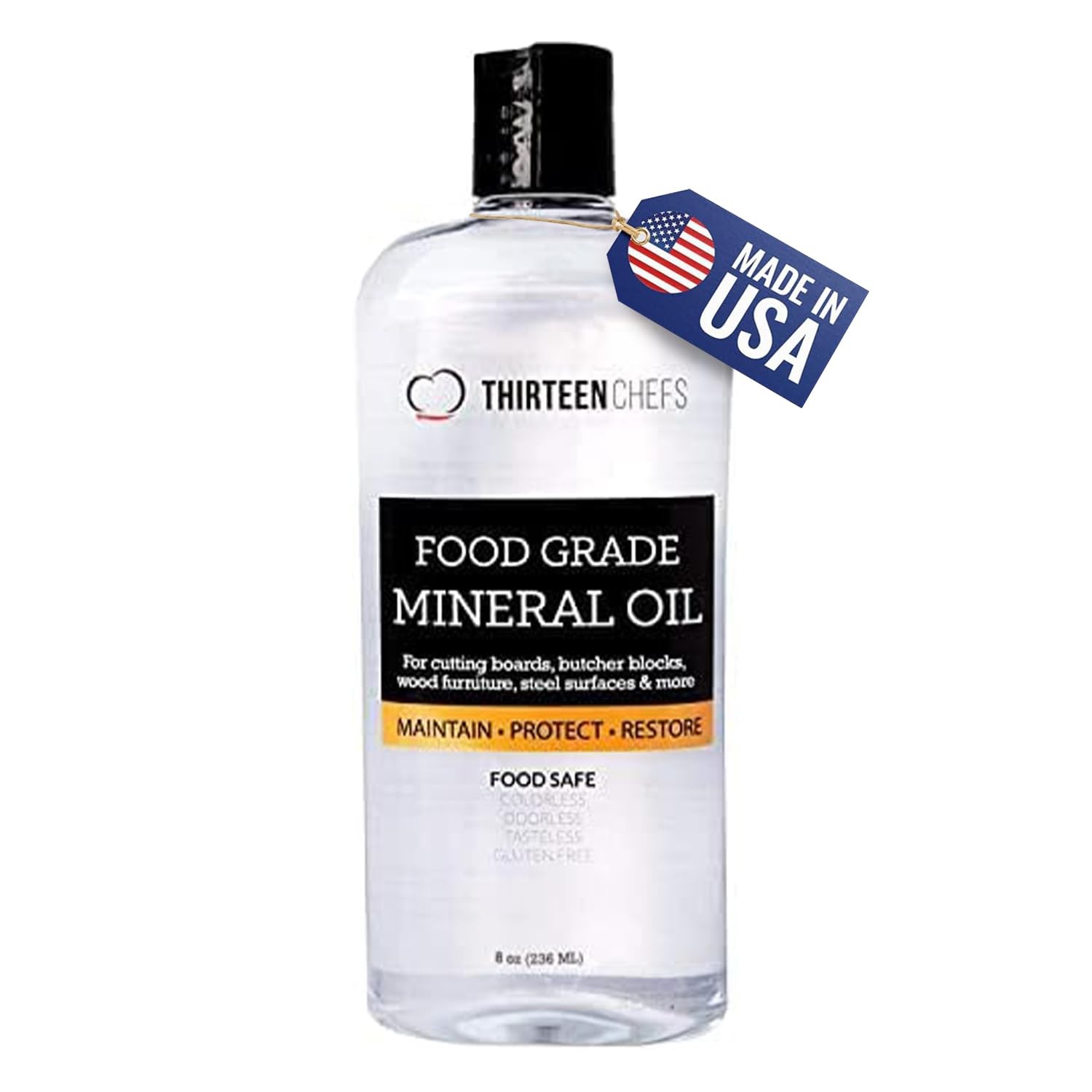 Food Grade Mineral Oil 8oz Wood Cutting Board Conditioner Butcher Block Lubrican
