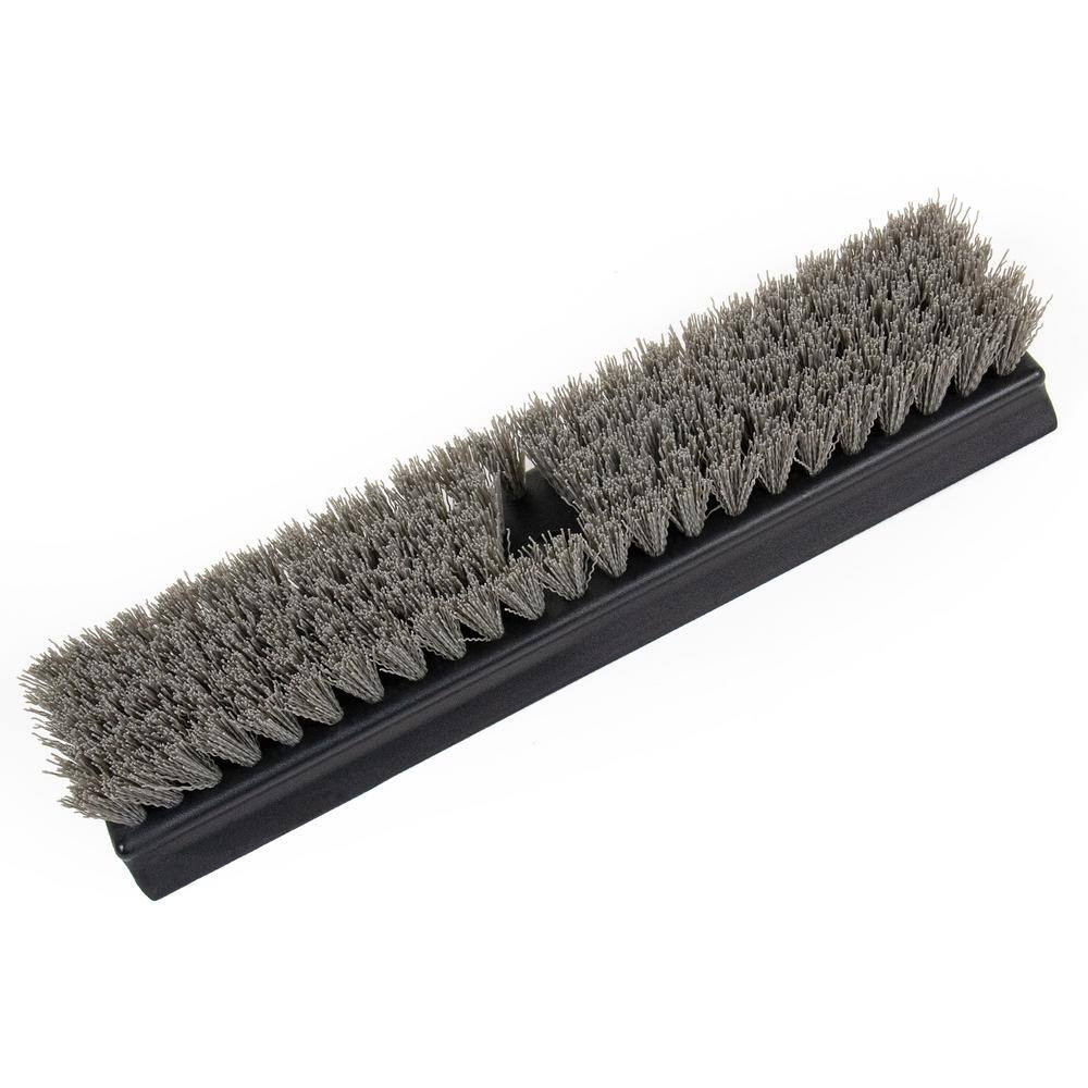 12 In. Plastic Deck Scrub Brush with 50 In. Handle (1-Pack)
