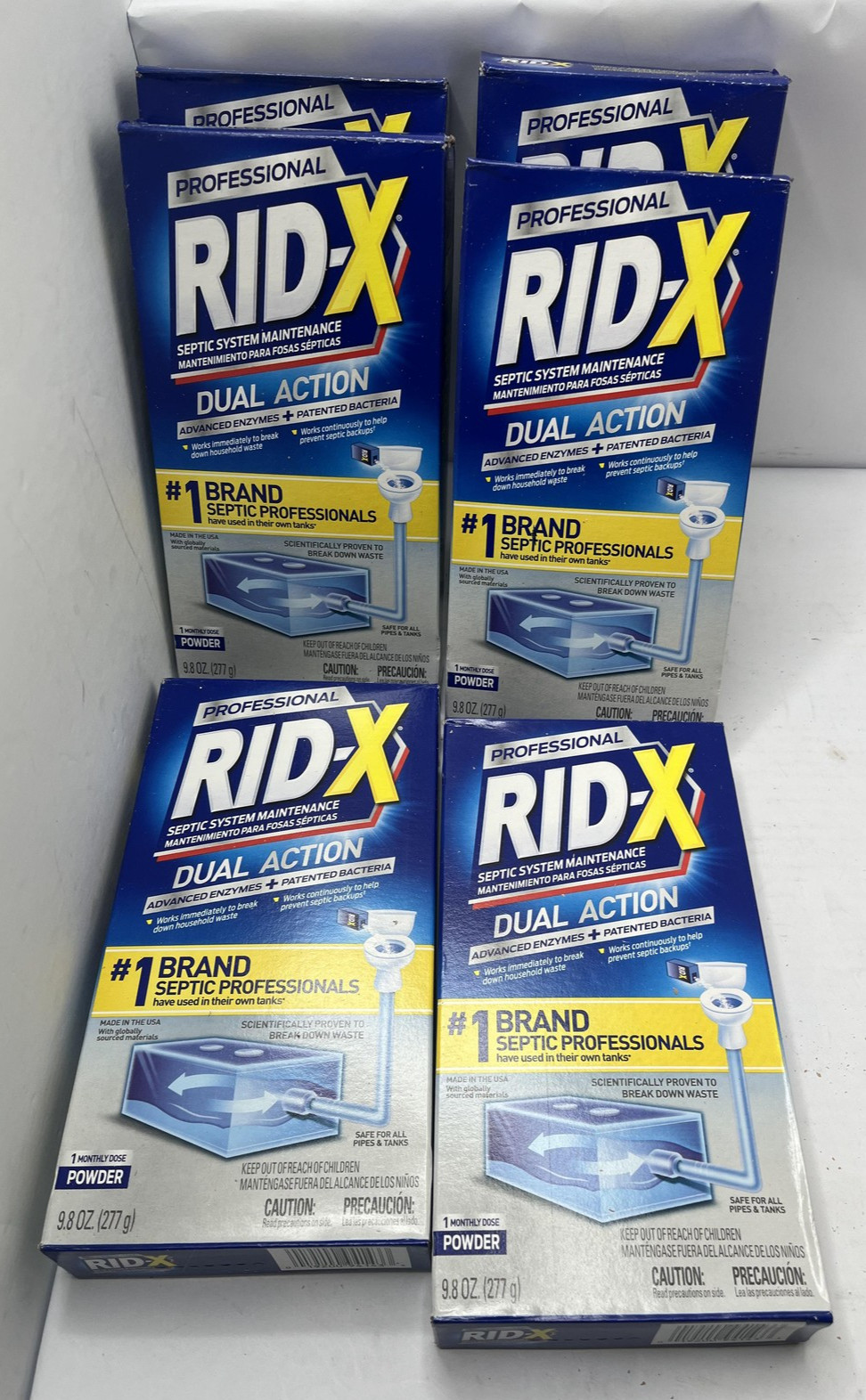 RID-X 6pk Septic Tank Treatment Powder 9.8oz 100% Biobased