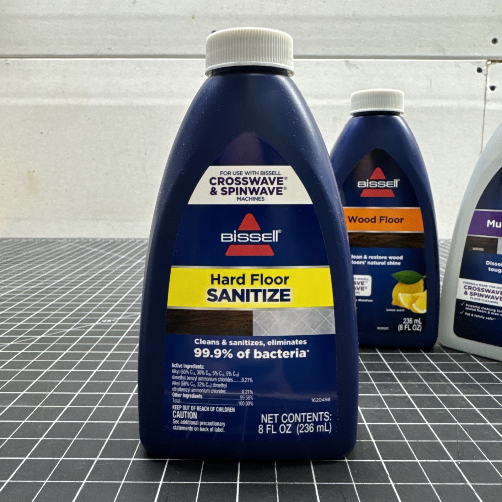 Bissell Cleaner Multi-Surface Wood Floor Set 236mL 8 Fl Oz x4 B3