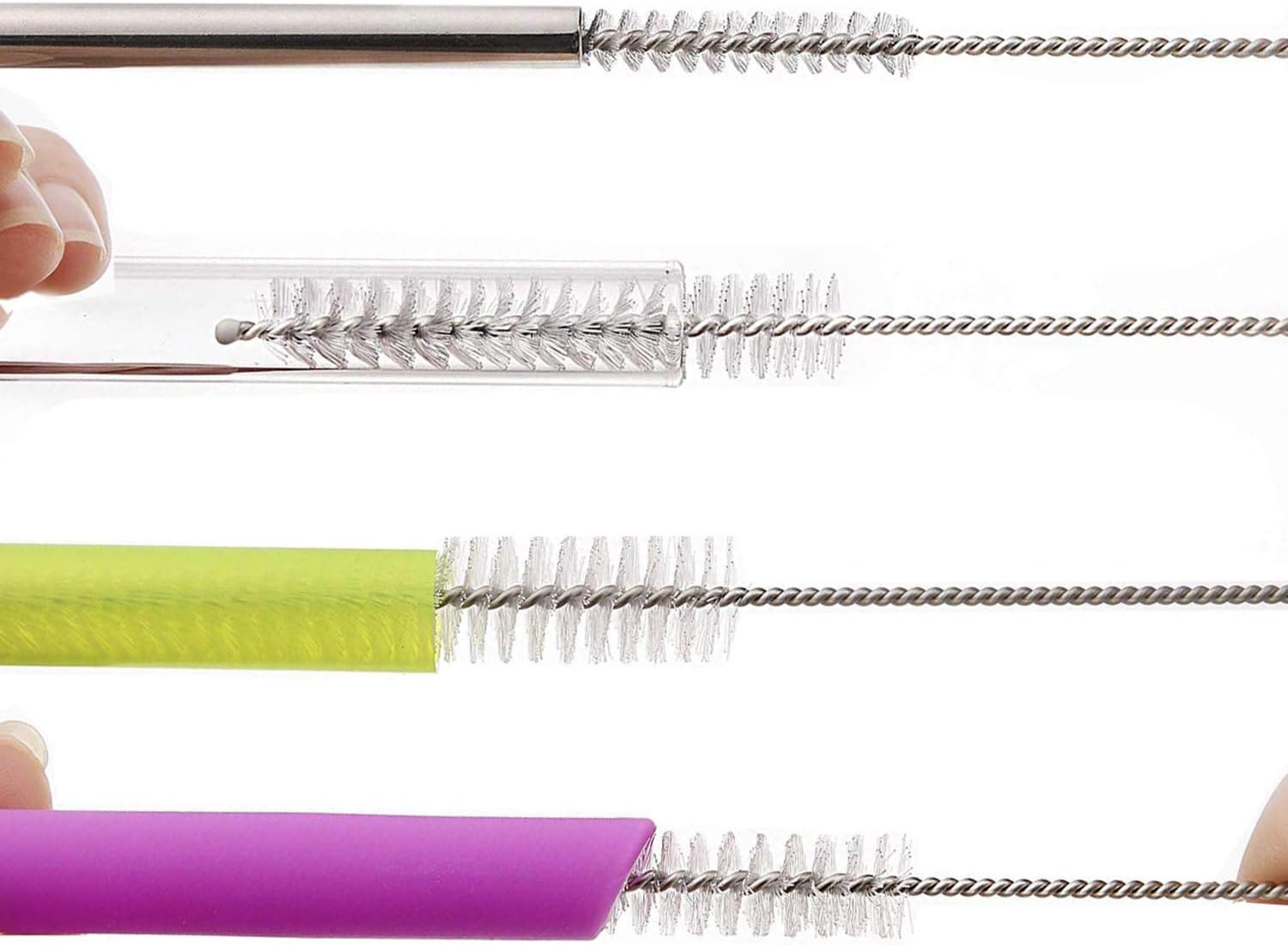 Nylon Bristle Straw Pipe Tube Cleaning Brushes 8.2″ x 0.4″ Set of 10[1][2][3]