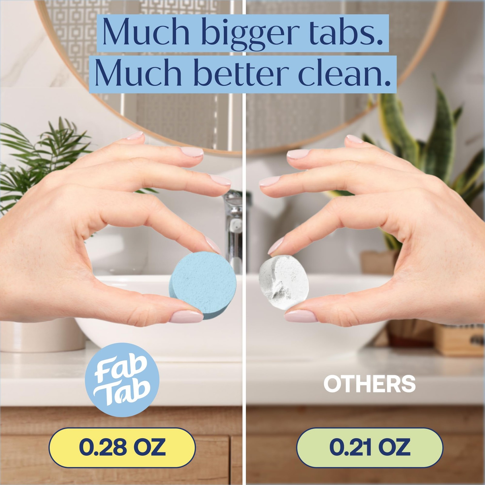 Toilet Bowl Cleaner Tablets, Powerful Stain Removal, No Harsh Chemicals, Plas…
