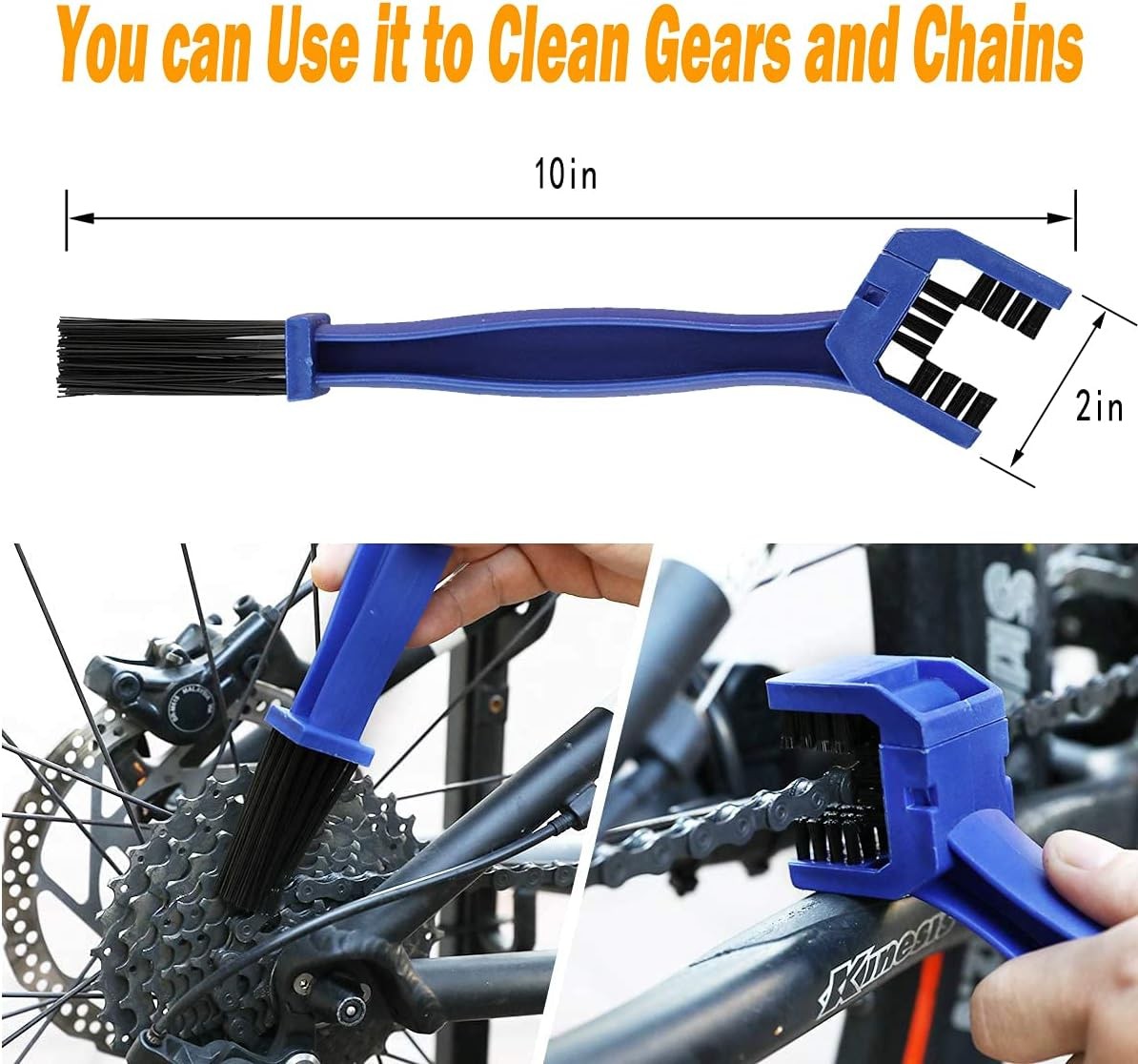10pcs Bike Cleaning Kit, Bicycle Clean Brush Tool Including Chain Cleaner for…