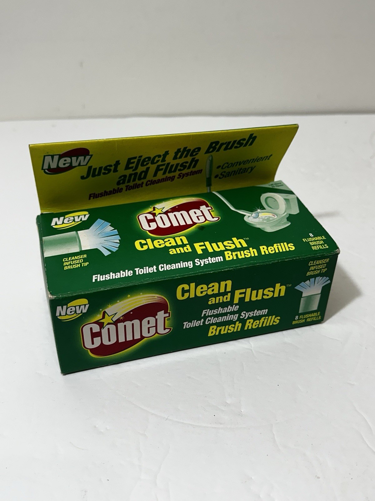 Vintage Comet Clean & Flush Flushable Toilet Cleaning System 4 Refills Open Box