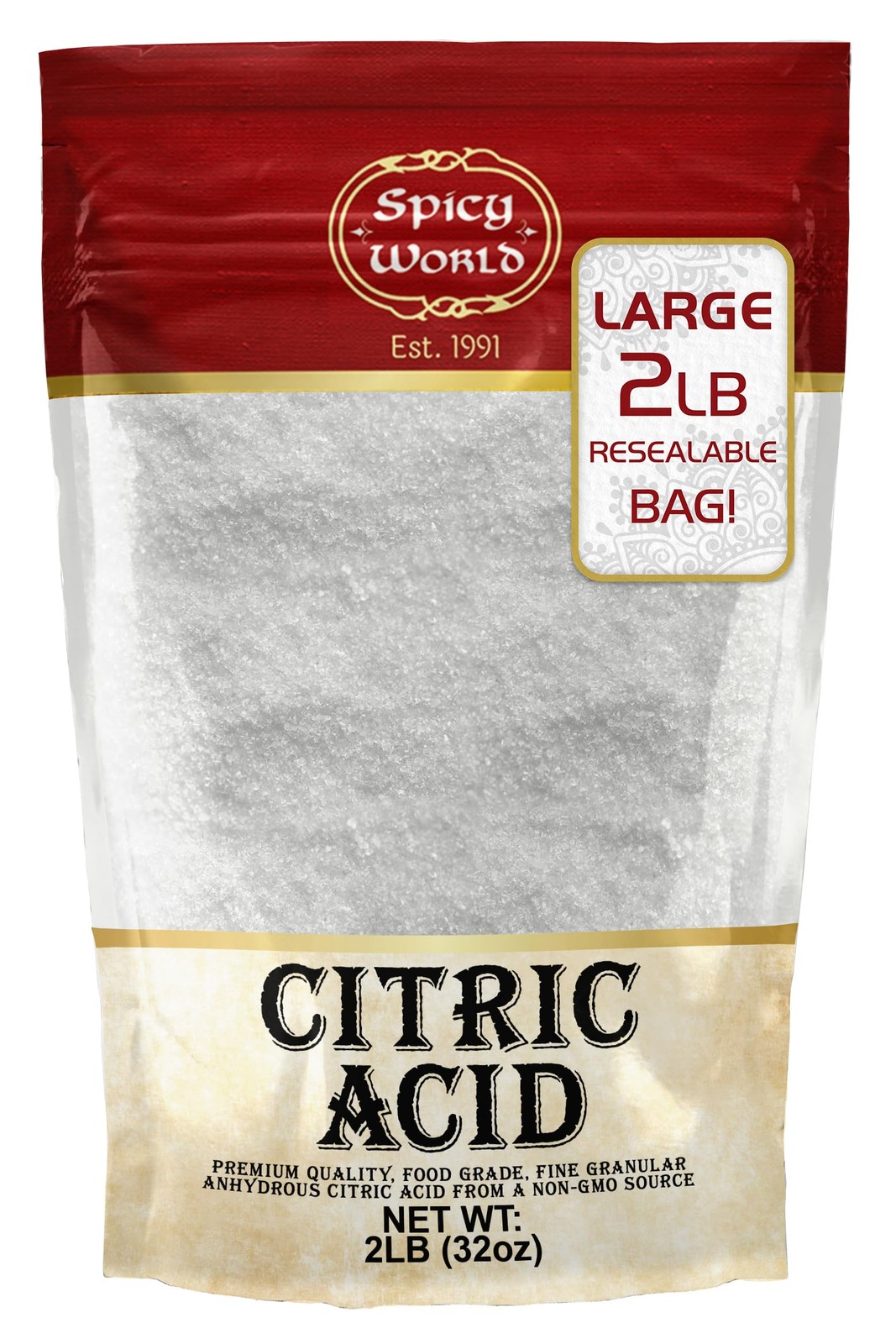 Citric Acid Powder 2 lb – Food Grade for Bath Bombs and Home Use