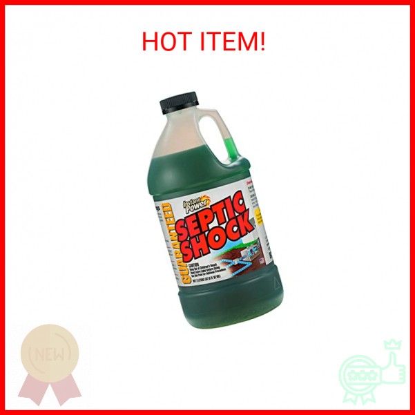 Instant Power Septic Shock – Septic Tank Treatment, Drain Cleaner Liquid Clog Re