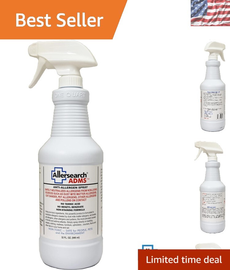 32 oz Anti-Allergen Spray by ADMS – Effective Against Allergens & Dust