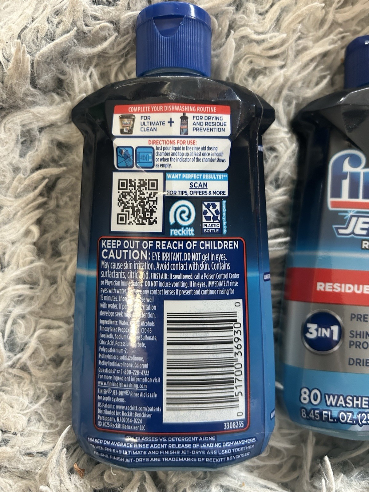 ❤️2-PK Finish. Jet-Dry 3-in-1 Rinse Aid-8.45oz. 80 Washes Each Bottle❤️