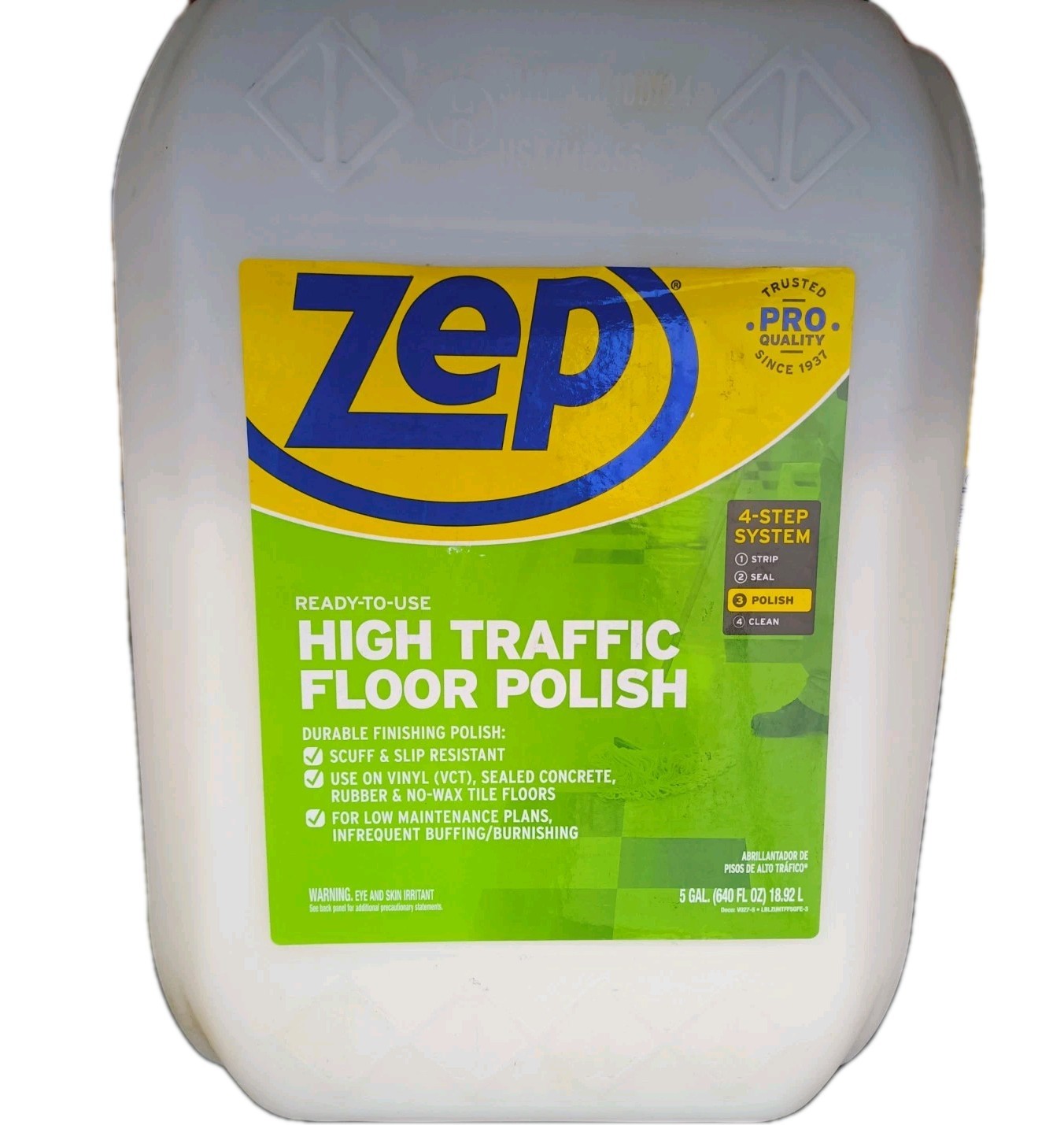 Lot Of 3 Zep High Traffic Floor Polish 640 Fl Oz Scuff and Slip Resistant