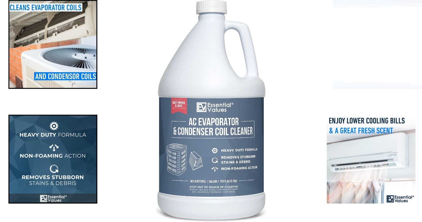 Professional Grade 128 Fl Oz AC Cleaner – Fast-Acting & Unscented for All Units