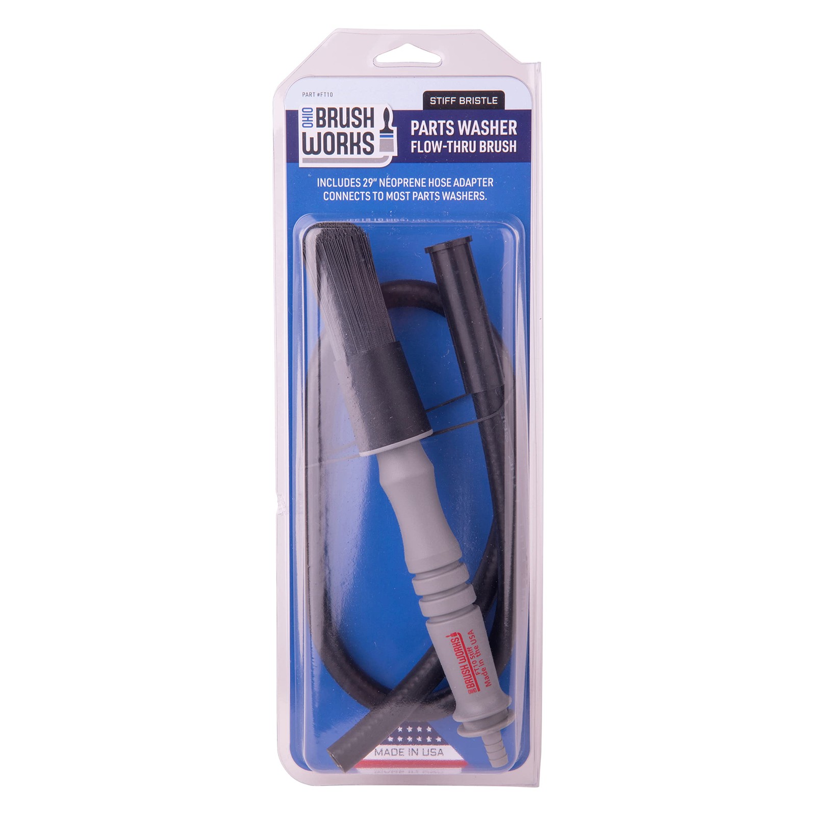 , Flow-Through Brush, Handmade in the USA, Easy Grip, Polyester Filament (Sti…