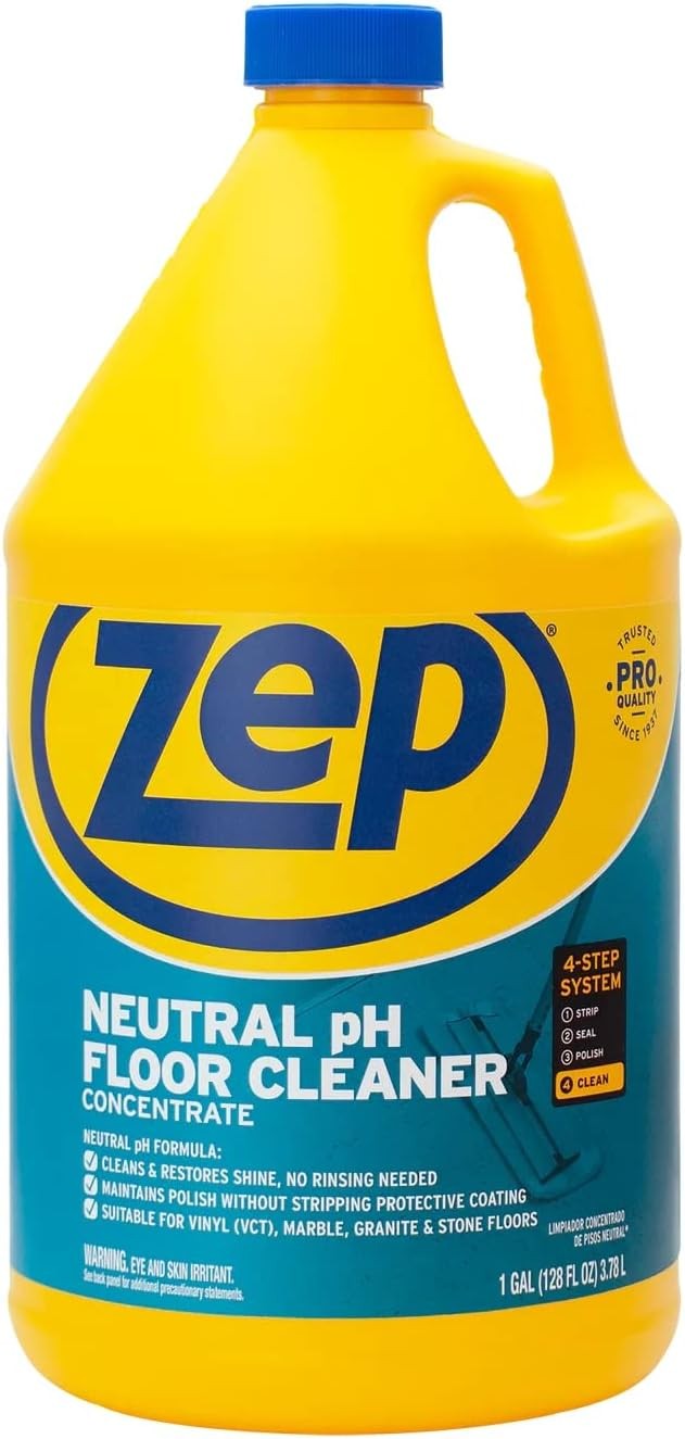 Neutral PH Industrial Floor Cleaner 1 Gallon ZUNEUT128 Concentrated Pro Trusted