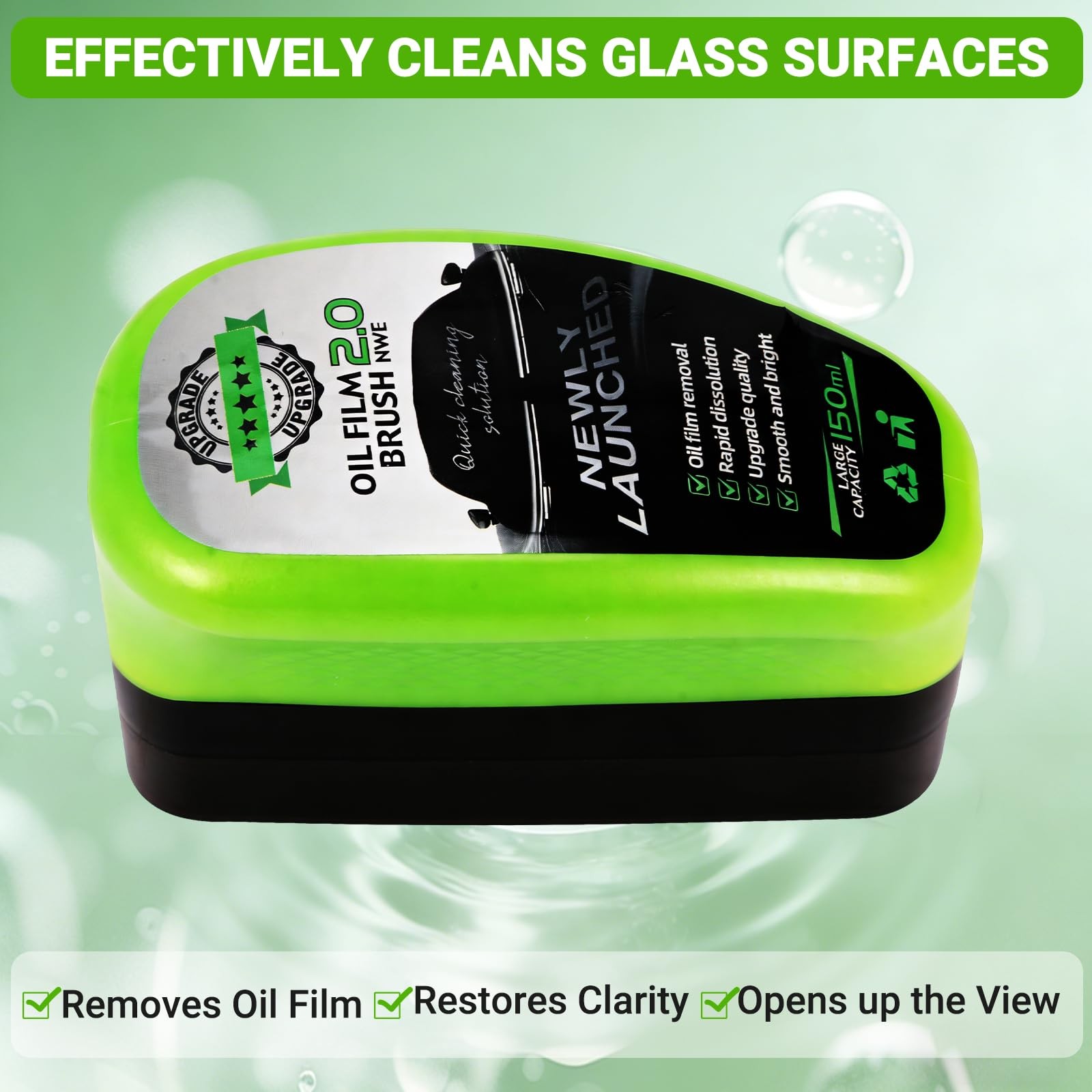 2026 Upgraded Clear Vision Glass Cleaner 2-piece Set, 2.0 Upgraded Oil-Free c…