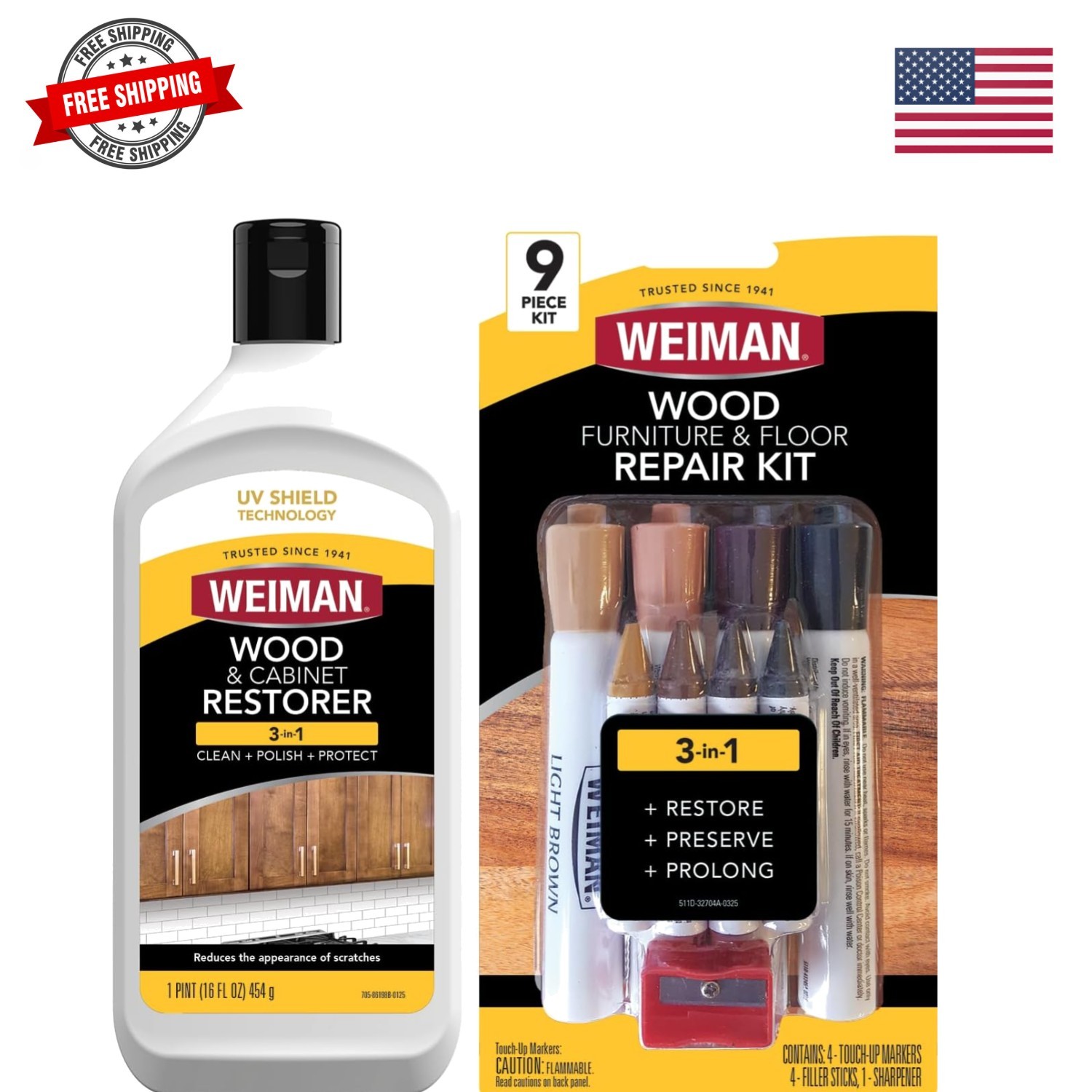 Wood Restore and Repair Kit, Wood Floor Scratch Repair, Furniture Markers Tou…