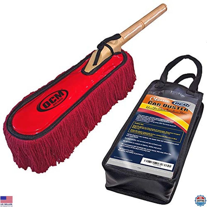 Classic Car Duster with Wood Handle & Storage Case – Detailer’s Choice Tool