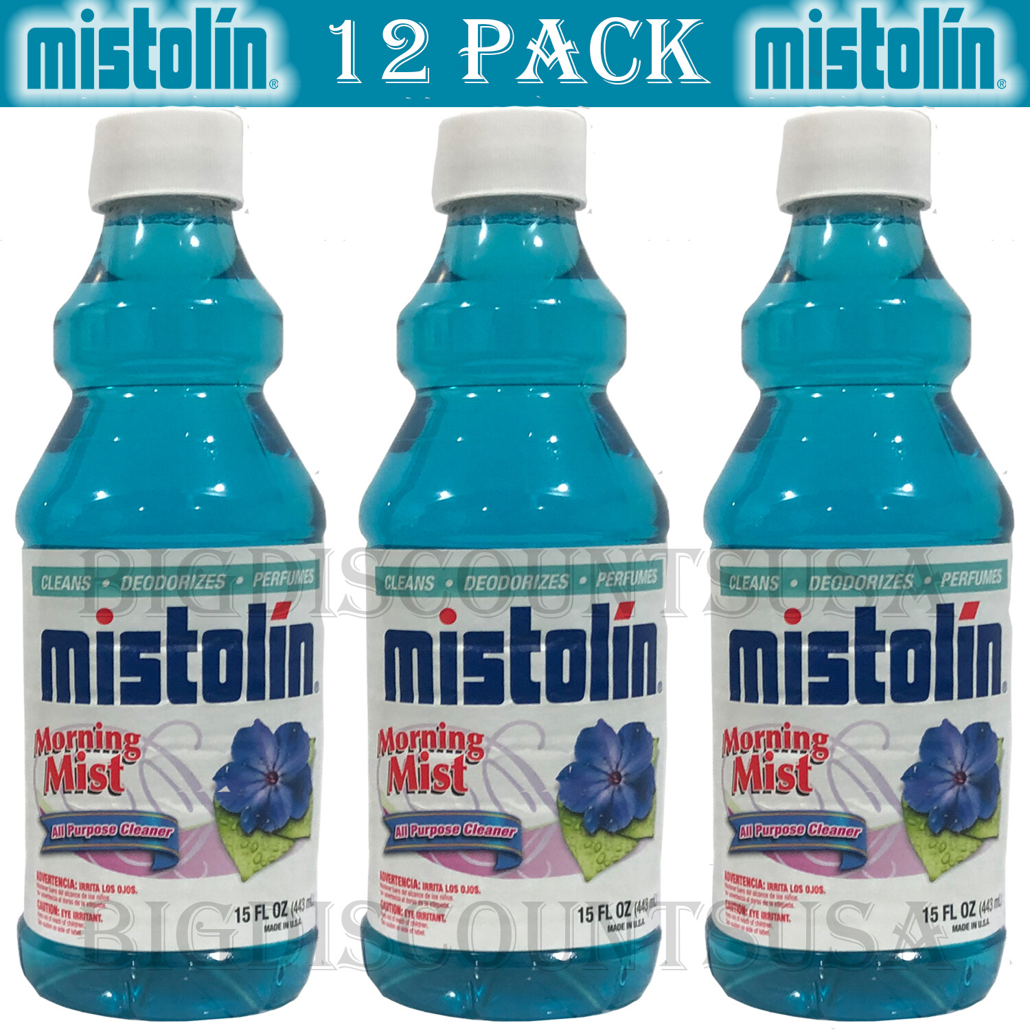 Mistolin All Purpose Cleaning Solution Morning Mist (Rocio) 15 fl oz (12 PACK)