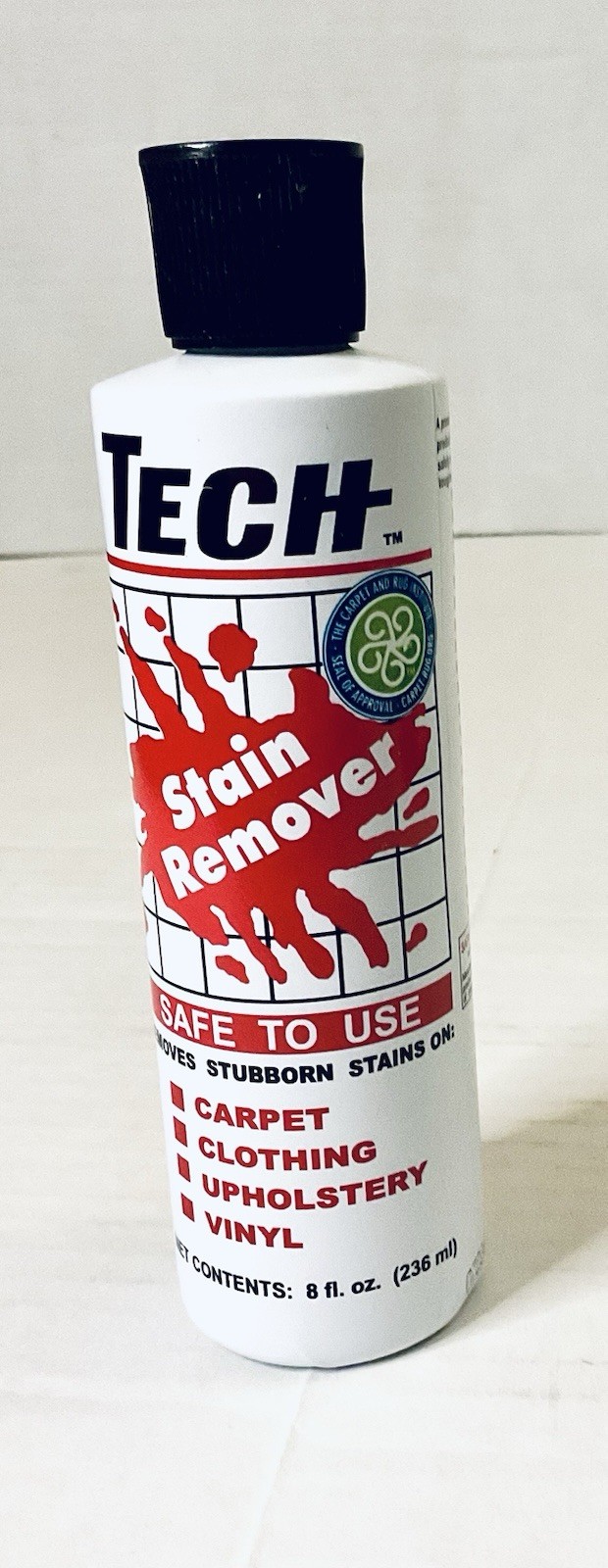 TECH STAIN REMOVER FOR STUBBORN STAINS SAFE TO USE 8 FL OZ