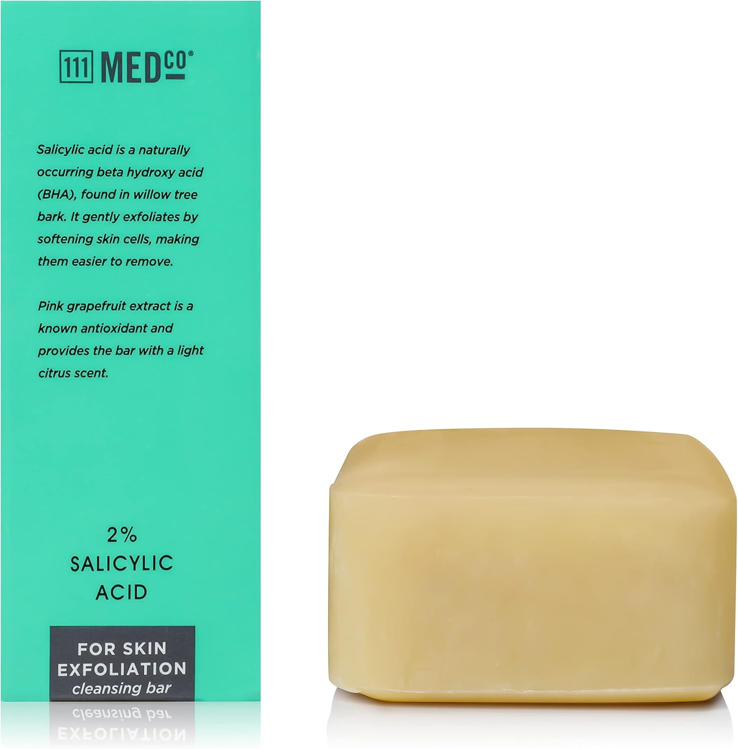 2% Salicylic Acid Exfoliating Acne Cleansing Bar, Medicated Face & Body Soap for