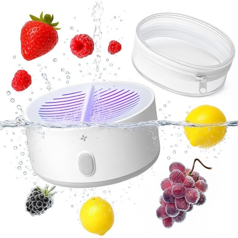 Fruit Vegetable Washing Machine Electrolysis Cleaner Deep Clean Portable 5 Min