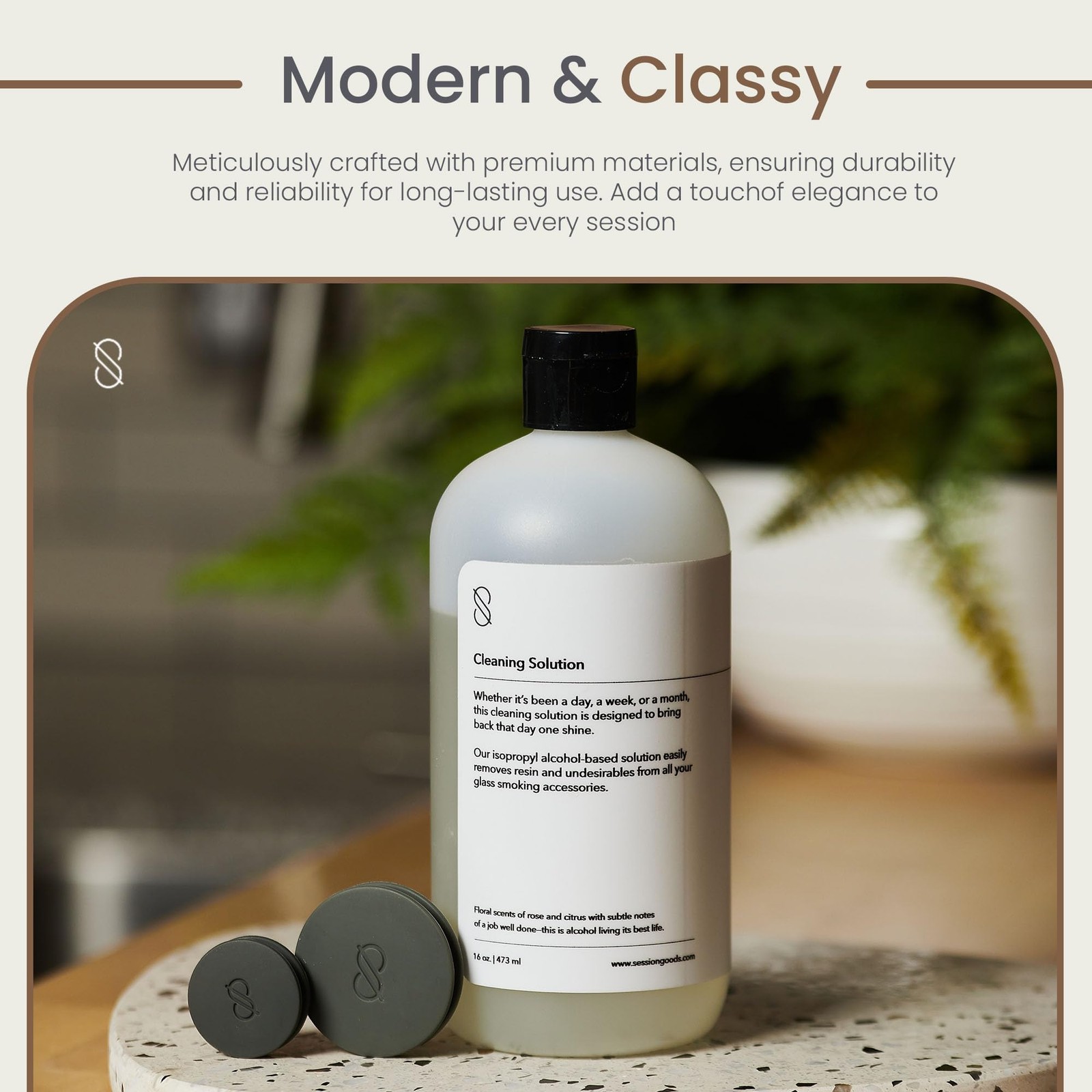 Goods Glass Cleaning Solution 16Oz (Scented) – Glass Pipe Cleaner with Cotton…