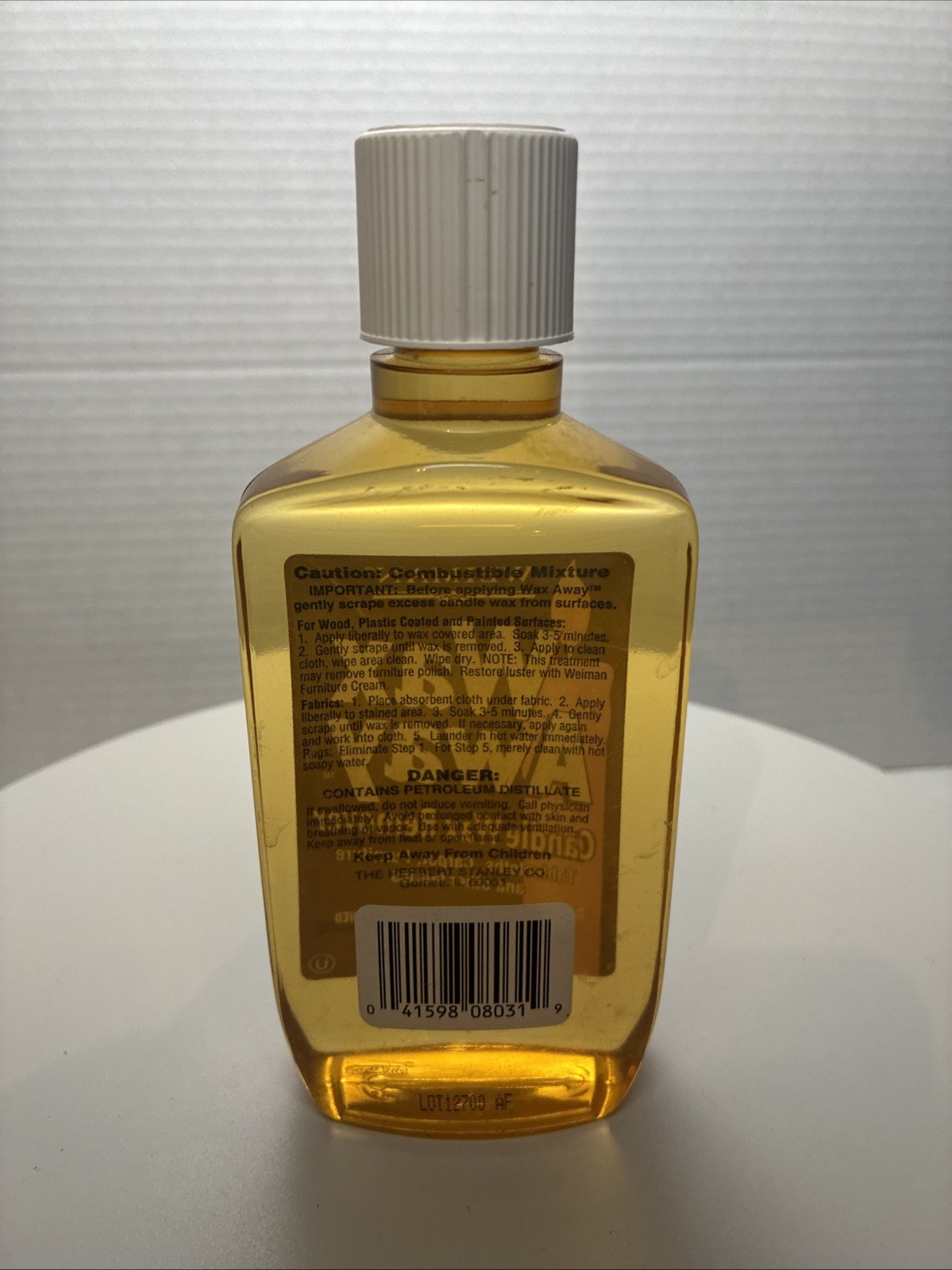 Weiman Wax Away 8 fl oz Bottle Candle Wax Remover | New Sealed