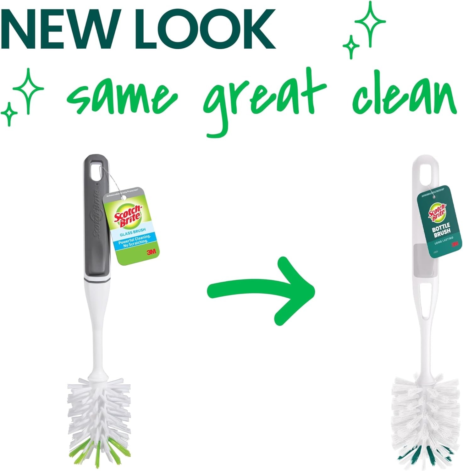 Scotch Brite Glass Bottle Brush Cleaning Tool Dishwasher Safe